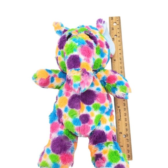 World Plush Inc Painted Polka Dot Elephant Plush Stuffed Animal Soft Toy Rainbow - Picture 5 of 5